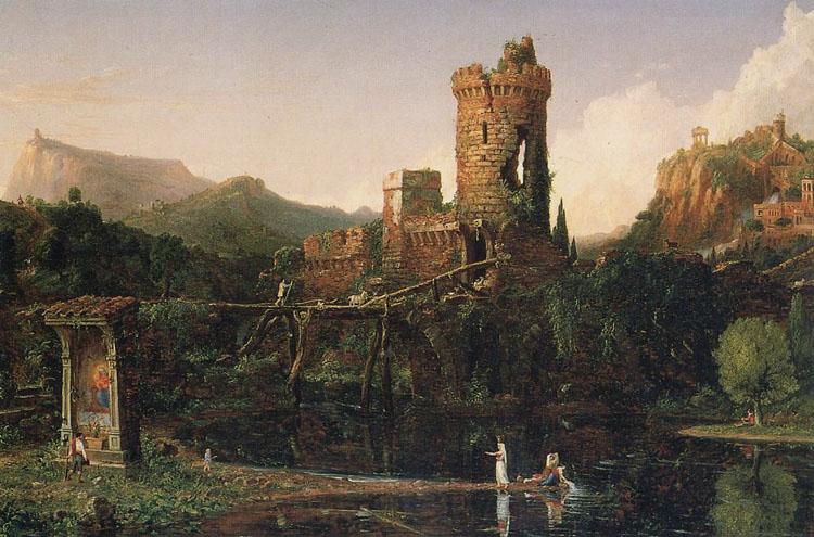 Thomas Cole Landscape Composition:Italian Scenery (mk13) Spain oil painting art